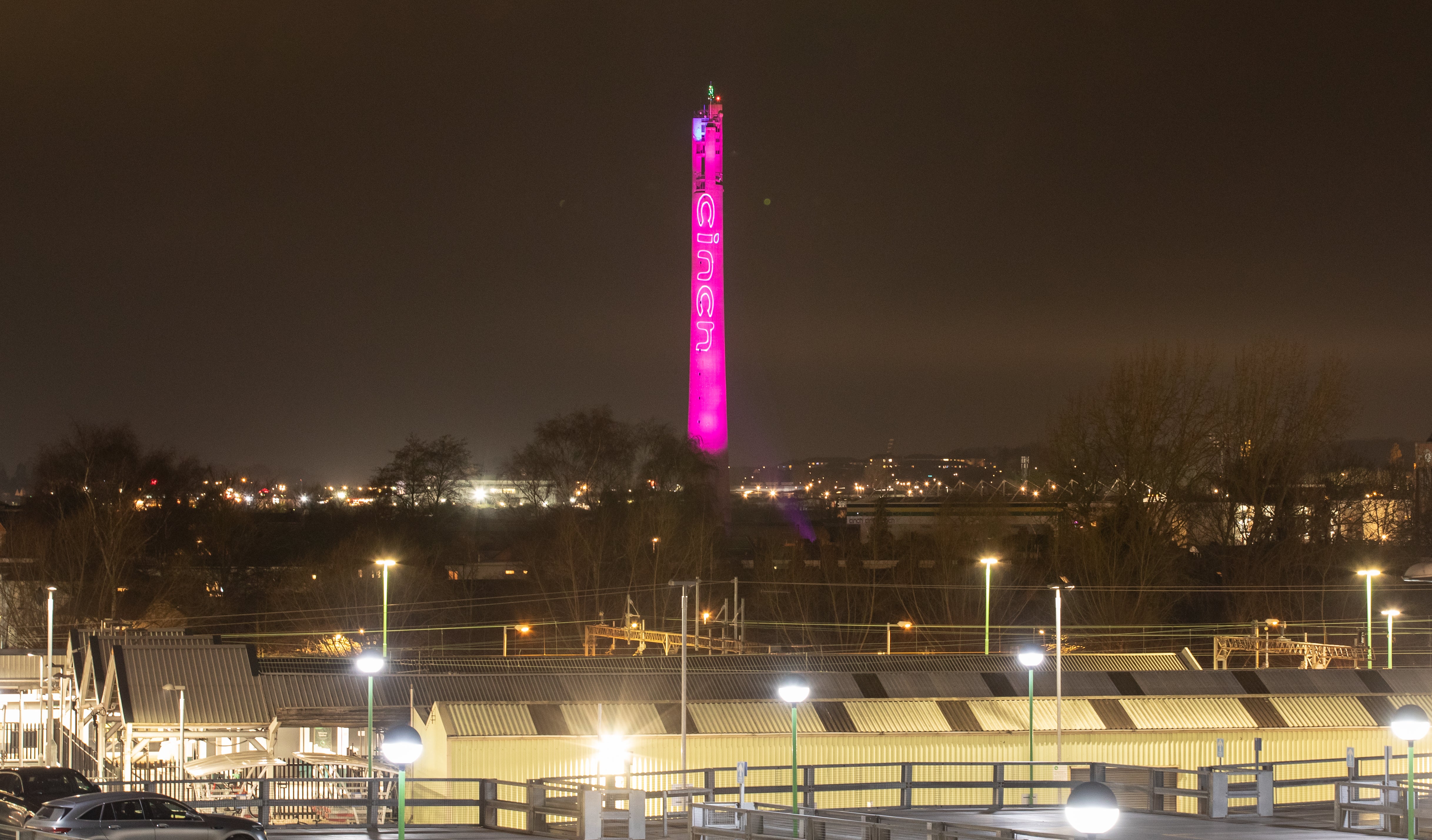 National Lift Tower Northampton - CINCH Laser Projection 